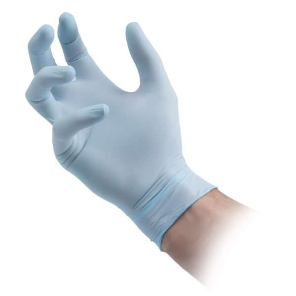 Walker's Matrix Fluid-fit Blue Nitrile Powder Free Gloves Large 300's (10)