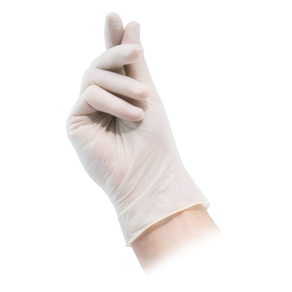 Walker's Satin-fit White Latex Powder Free Gloves Large 100's (10)