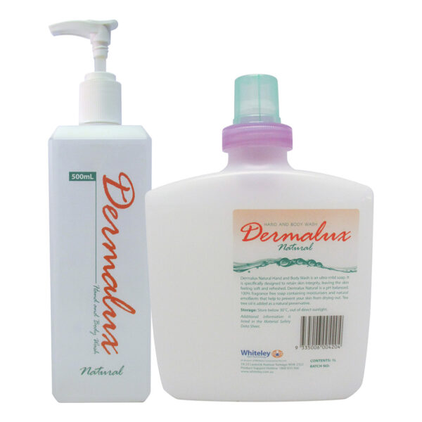 Whiteley Dermalux Natural Hand & Body Wash 500ml Bottle
