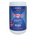 Whiteley V-Wipes Canister 180mm x 250mm 100's (4)