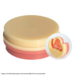 Yamahachi CAD/CAM PMMA Dual Colour Disc 98.5mm Dia. 35mm Thickness V-Pink & A3.5 (1)
