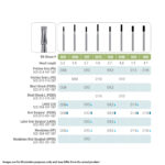 Kerr Jet Tungsten Carbide Operative Bur 558 012 Straight Flat End X-Cut Fissure FG OS Oral Surgery 25mm (100)