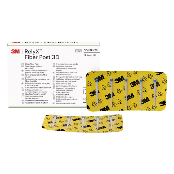 3M Solventum RelyX Fibre Post 3D Size 3 1.9mm Dia. Blue (10)