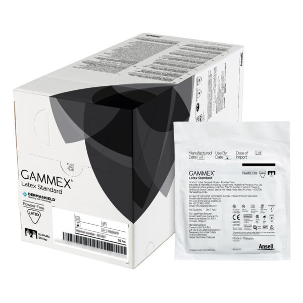 Ansell Gammex DermaShield Natural Latex Powder Free Sterile Gloves Size 6.5 (50) Ansell Gammex DermaShield Natural Latex Powder Free Sterile Gloves Size 6.5 (50)
