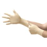 Ansell Micro-Touch SensiClean II Natural Latex Powder Free Gloves Medium 100's (10)