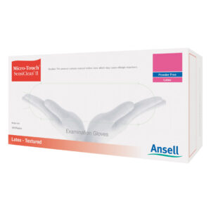 Ansell Micro-Touch SensiClean II Natural Latex Powder Free Gloves Extra Small 100's (10)