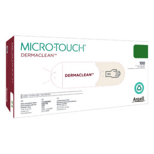 Ansell Micro-Touch DermaClean White Latex Powder Free Gloves Extra Small 100's (10)