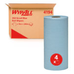 Kimberly-Clark Wypall X50 Roll Wipers Small Blue 24.5cm x 70m Roll (4)
