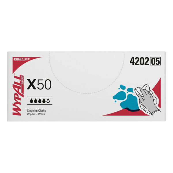Kimberly-Clark Wypall X50 Single Sheet Wipers White 32.5cm x 24.5cm (250) Kimberly-Clark Wypall X50 Single Sheet Wipers White 32.5cm x 24.5cm (250)
