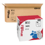 Kimberly-Clark Wypall X50 Pop-Up Wipers White 24cm x 42cm 160's (4)