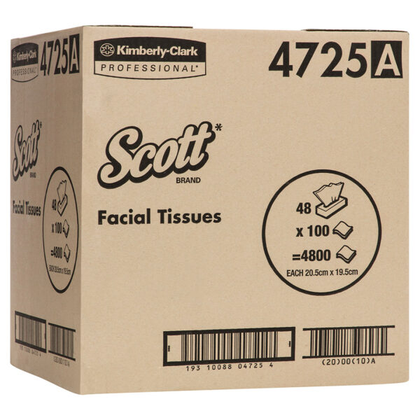 Kimberly-Clark Scott Facial Tissues White 2 Ply 100's (48)