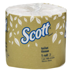 Kimberly-Clark Scott Toilet Rolls 1 Ply 1000 Sheets Individually Wrapped (48)