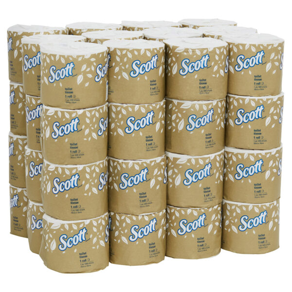 Kimberly-Clark Scott Toilet Rolls 1 Ply 1000 Sheets Individually Wrapped (48)