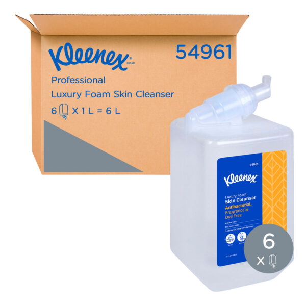 Kimberly-Clark Kleenex Luxury Foam Antibacterial Skin Cleanser 1L Cartridge (6)