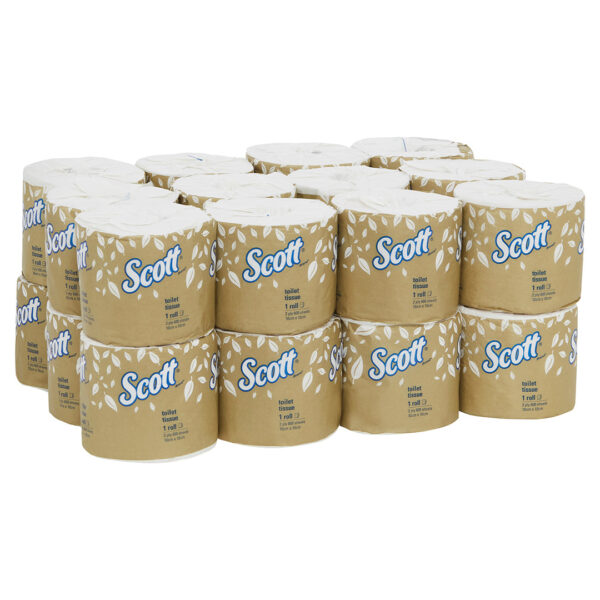 Kimberly-Clark Scott Toilet Rolls White 2 Ply 600 Sheets Individually Wrapped (24)