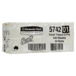 Kimberly-Clark Scott Toilet Rolls White 2 Ply 600 Sheets Individually Wrapped (24)