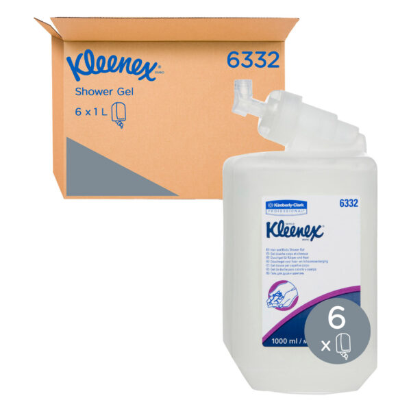 Kimberly-Clark Kleenex Hair & Body Shower Wash 1L Cartridge (6)