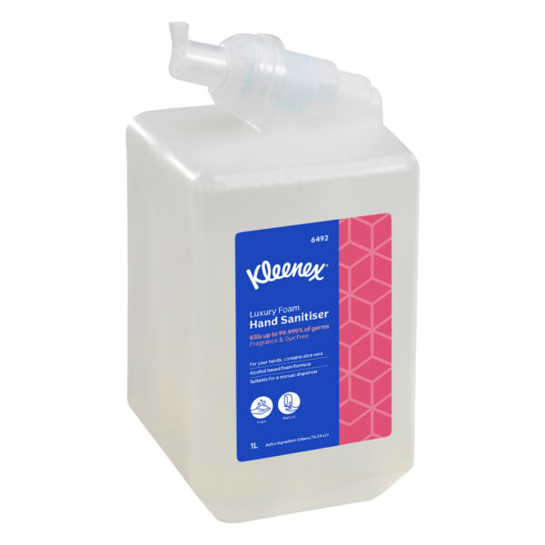 Kimberly-Clark Kleenex Alcohol Foam Hand Sanitiser 1L Cartridge (6) Kimberly-Clark Kleenex Alcohol Foam Hand Sanitiser 1L Cartridge (6)