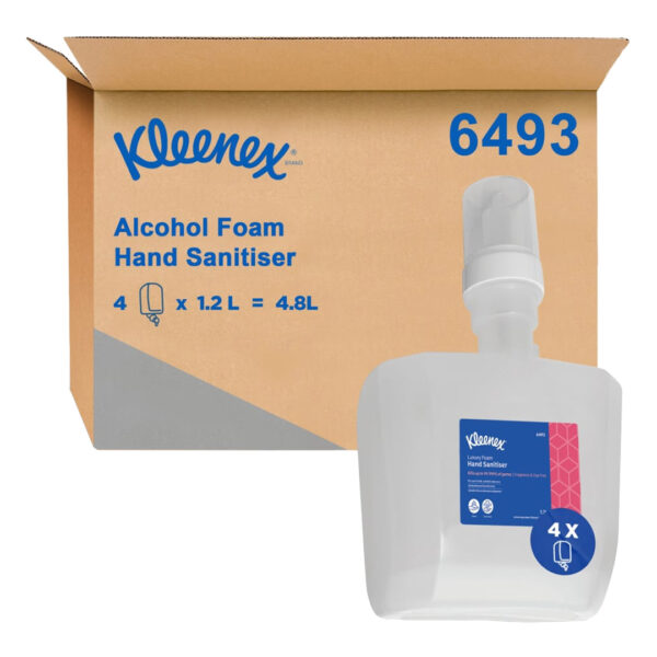 Kimberly-Clark Kleenex Alcohol Foam Hand Sanitiser 1.2L Cartridge (4)