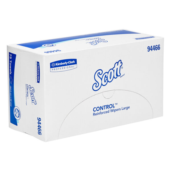 Kimberly-Clark Scott Control Reinforced Wipers White Large 32.5cm x 60cm 75's (6) Kimberly-Clark Scott Control Reinforced Wipers White Large 32.5cm x 60cm 75's (6)