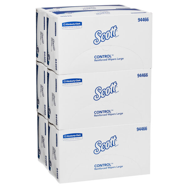 Kimberly-Clark Scott Control Reinforced Wipers White Large 32.5cm x 60cm 75's (6)