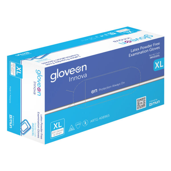 Mun GloveOn Innova Natural Latex Powder Free Gloves Extra Large 100's (10) Mun GloveOn Innova Natural Latex Powder Free Gloves Extra Large 100's (10)