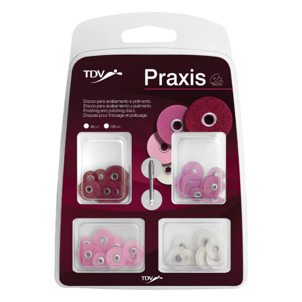 TDV Praxis Finishing & Polishing Discs Pop-On 1/2" 12.7mm Dia. Assorted (85)