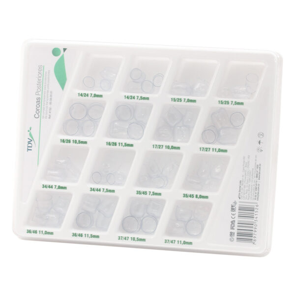 TDV Transparent Crowns Adult Posterior Crown Kit (64)