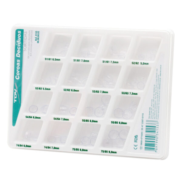 TDV Transparent Crowns Deciduous Anterior & Posterior Crown Kit (64)