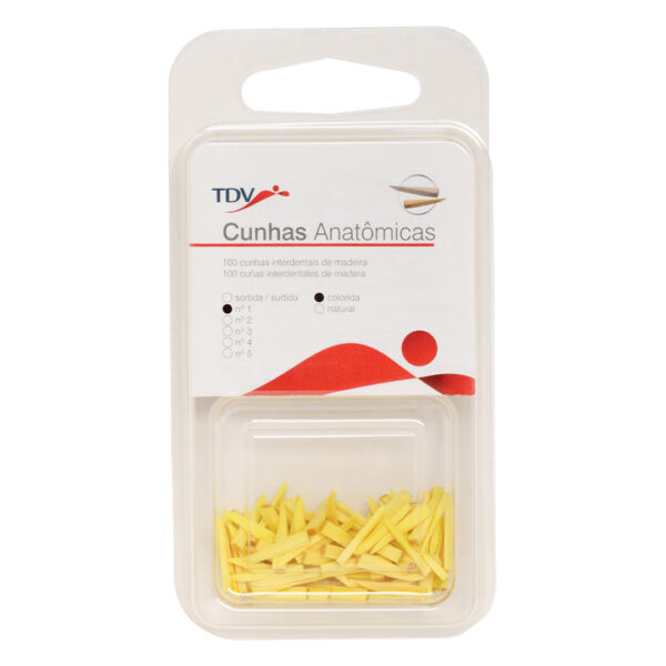 TDV Anatomic Wooden Wedges Deciduous No. 1 Yellow (100)