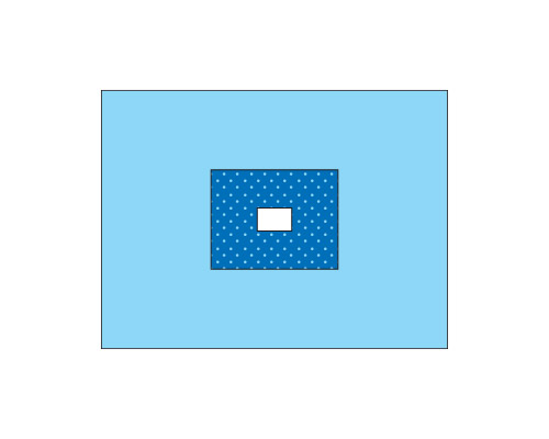35-063 Protex 4 Drape with Adhesive Reinforced Rectangular Aperture