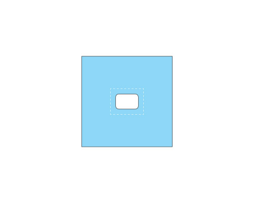 35-133 Protex 4 Drape with Adhesive Reinforced Rectangular Aperture