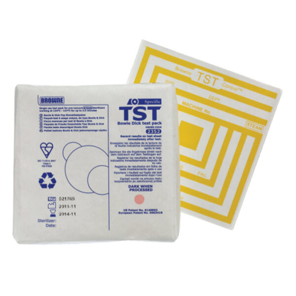 Albert Browne TST Bowie-Dick Test Pack 134°C for 3.5 Minutes (20) Albert Browne TST Bowie-Dick Test Pack 134°C for 3.5 Minutes (20)