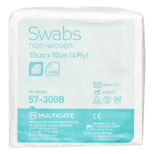 Multigate Nillin Non-Woven Gauze Swabs 10cm x 10cm White Non-Sterile (100)