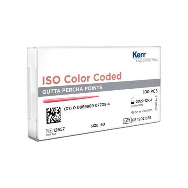 Kerr Endodontics Gutta Percha Points Spill Proof Pack No. 60 (100) Kerr Endodontics Gutta Percha Points Spill Proof Pack No. 60 (100)