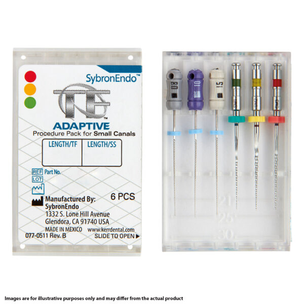 Kerr Endodontics TF Adaptive NiTi Files 23mm Medium Large Procedure Pack Assorted (6) Kerr Endodontics TF Adaptive NiTi Files 23mm Medium Large Procedure Pack Assorted (6)