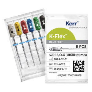 Kerr Endodontics K-Flex Files 25mm No. 15-40 Assorted (6)