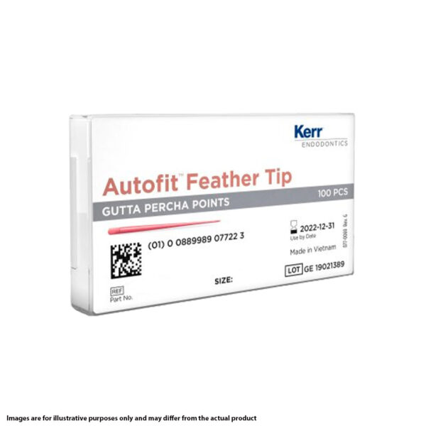 Kerr Endodontics Autofit Feathered Tip Gutta Percha Points Spill Proof Pack FF (100) Kerr Endodontics Autofit Feathered Tip Gutta Percha Points Spill Proof Pack FF (100)