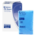 Medicom PE Gowns Regular Blue Non-Sterile (150)