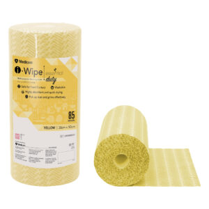 Medicom i.Wipe Essential Heavy Duty Wipes 300mm x 500mm 85's Yellow (6)