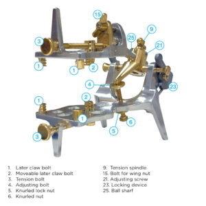 Kerr Dental Galetti Articulator Movable Later Claw Bolt