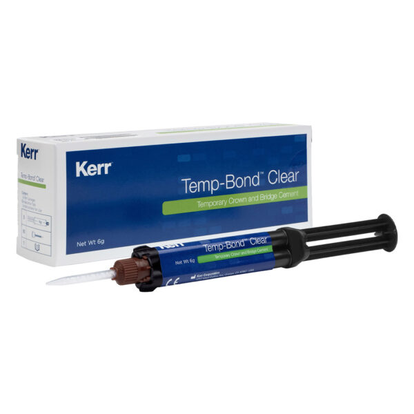 Kerr Dental Temp-Bond Clear with Triclosan Automix Syringe 6gm (1) Kerr Dental Temp-Bond Clear with Triclosan Automix Syringe 6gm (1)