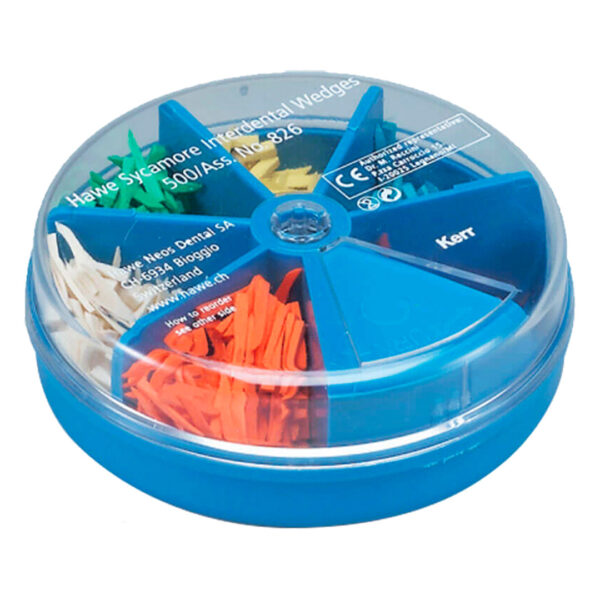 Kerr Hawe Sycamore Interdental Wedges Assorted with Dispenser (500) Kerr Hawe Sycamore Interdental Wedges Assorted with Dispenser (500)
