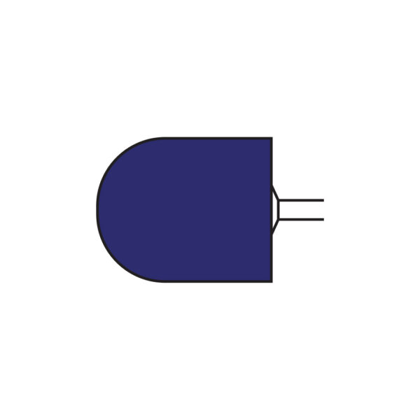 Kerr Hawe Identoflex Super Acrylic Polishers Grenade Coarse Dark Blue Mounted HP 44mm (6)