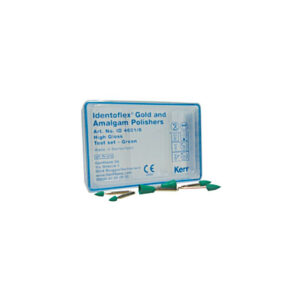 Kerr Hawe Identoflex Gold, Amalgam & Precious Metal Alloy High Gloss Polishers Testset Assorted Green RA (6)