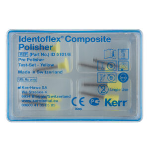 Kerr Hawe Identoflex Composite Prepolishers Testset Assorted Yellow RA (8)
