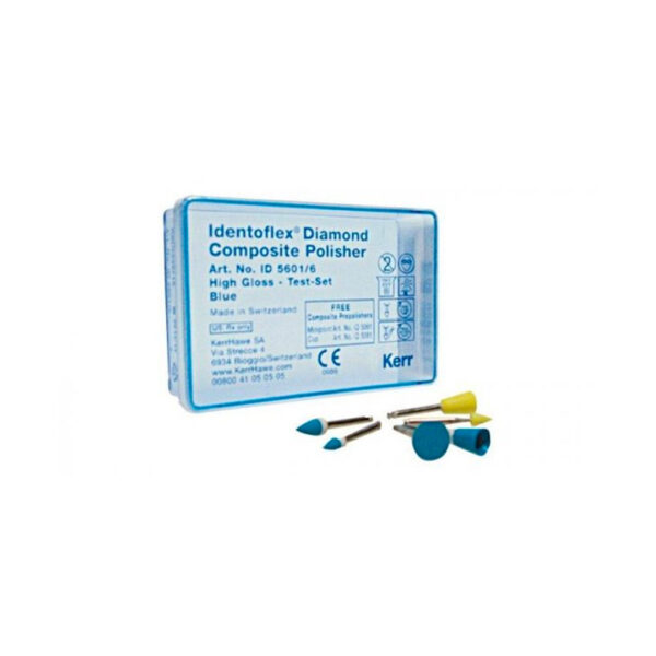 Kerr Hawe Identoflex Diamond Composite Polishers Testset Assorted Blue/White RA (6) Kerr Hawe Identoflex Diamond Composite Polishers Testset Assorted Blue/White RA (6)