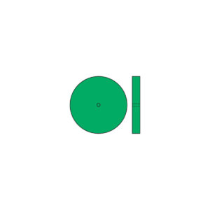 Kerr Hawe Identoflex Porcelain Ceramic Composite Prepolishers Wheel 22mm Dia. Green (12)