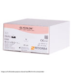 Resorba Glycolon Suture 5/0 with DS 18 18mm 3/8 Circle Reverse Cutting Needle 70cm Undyed (24)