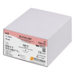 Resorba Glycolon Suture 4/0 with DSM 18 18mm 3/8 Circle Premium Reverse Cutting Needle 70cm Violet (24)
